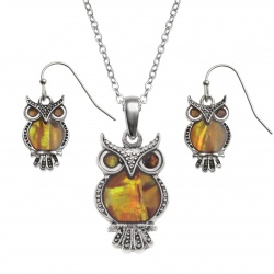 owl jewellery set