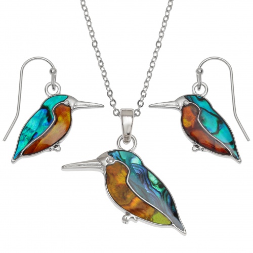 kingfishers,earrings,necklace