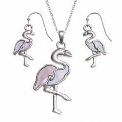 flamingo,earrings,necklace,pendant