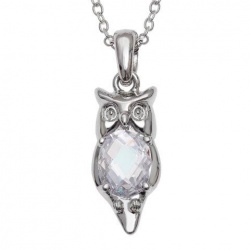 owl,cubic-zirconia,pendant,necklace
