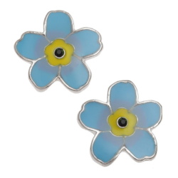 Forget-me-knot,earrings,flowers