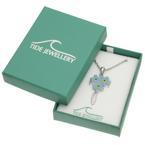 necklace,flower,forget-me-not,pendant,enamel,jeweller-box