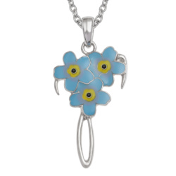 necklace,pendant,forget-me-not,flower,jewellery,enamel