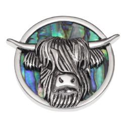 cow,highland-cow,coo,paua-shell,brooch,abalone,jewellery