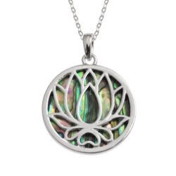 lotus lily flower pendant necklace