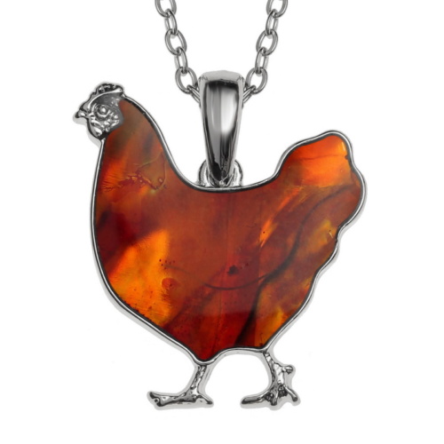 hen,pendant,necklace,paua-shell,jewellery