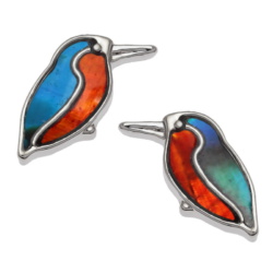 kingfisher,earrings,studs