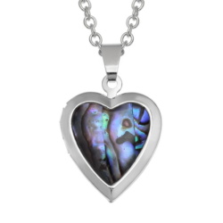 natural,paua-shell,heart,locket,pendant,necklace