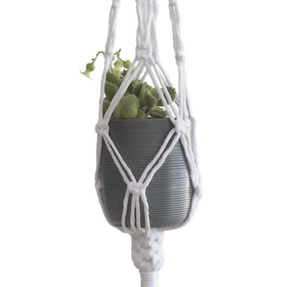Macrame,planthanger,white,cotton,handcrafted