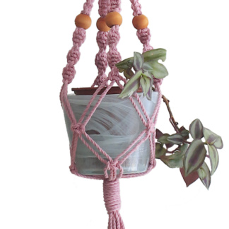 Macrame,planthanger, pink,handcrafted