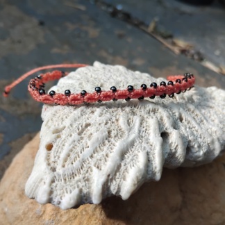 macrame,bracelet,salmon,coral,pink,orange