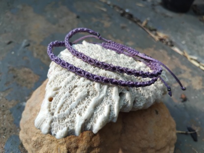 mauve,bracelet,lavender,macrame