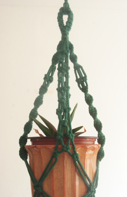 macrame,planthanger,green, handcrafted