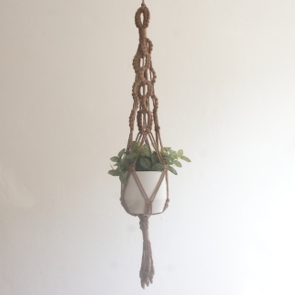 planthanger,macrame,mocha,brown,coffee,handcrafted