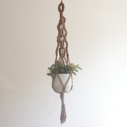 planthanger,macrame,mocha,brown,coffee,handcrafted