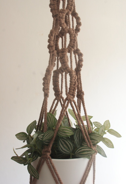 macrame,handcrafted,mocha,coffee,brown,planthanger